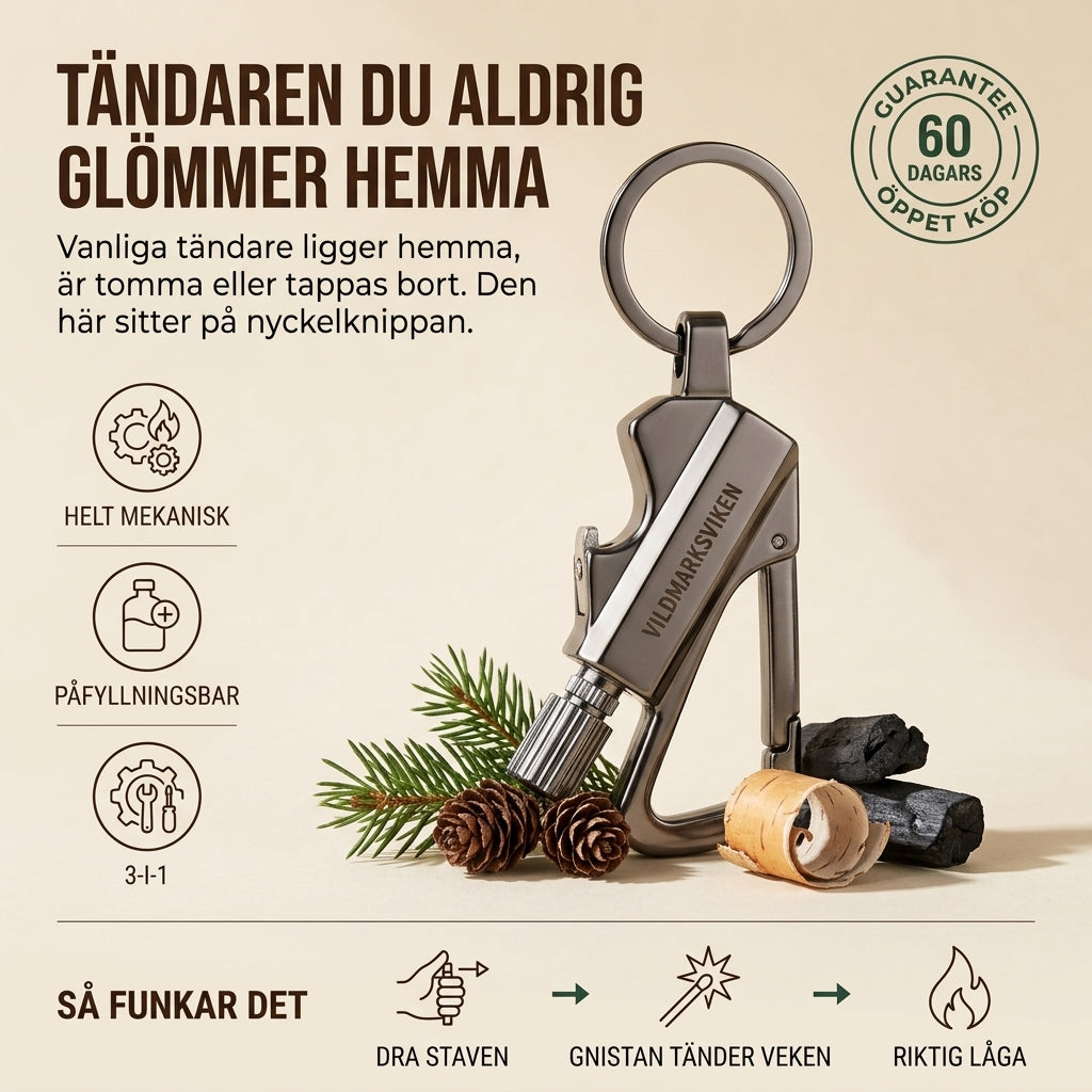 Firestarter™ Bärbar Vattentät Tändare